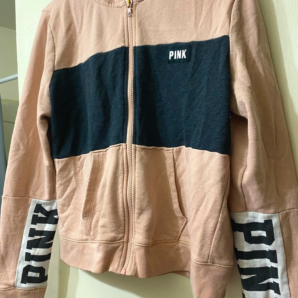 Pink color block Victoria’s Secret zip up
